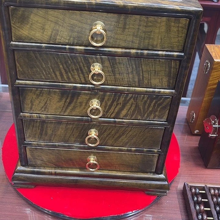 乌木类家具金丝楠木阴沉乌木五斗柜