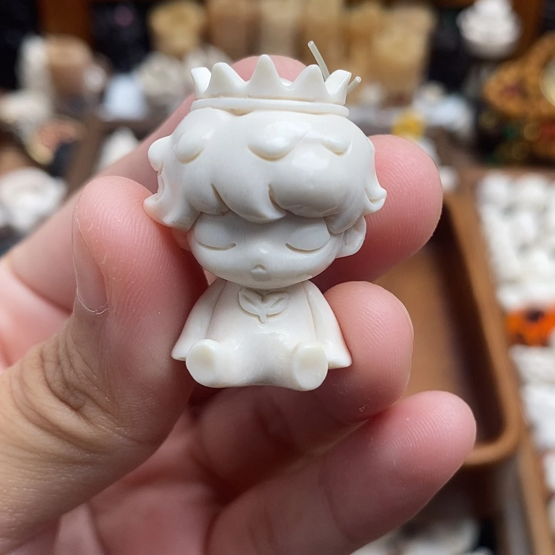 鹿骨把件c13坐姿小王子