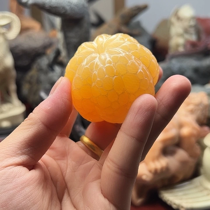 辽宁石橘子手把件