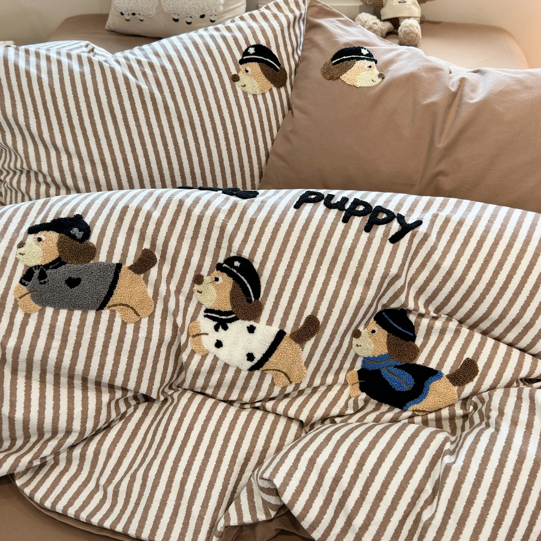 【朵罗塔】萌趣床上四件套加厚磨毛纯棉100%全棉2025被套床单床笠款