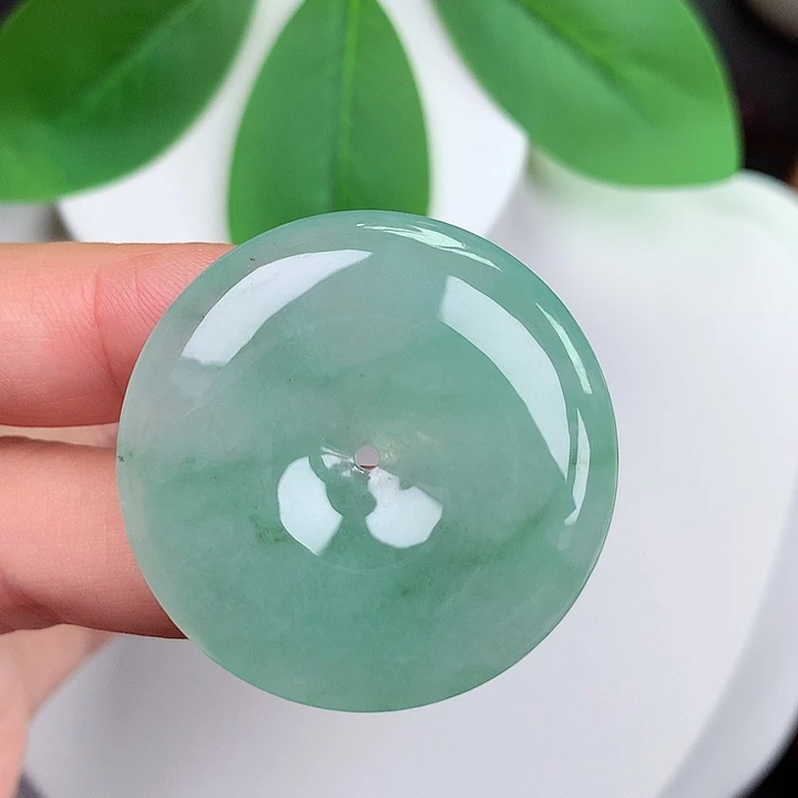 颈饰未镶嵌翡翠平安扣 35.6x6.2mm