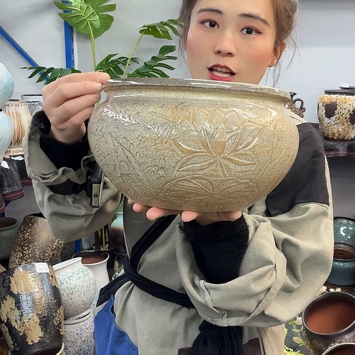 24×16 -粗陶花盆有孔-买买买