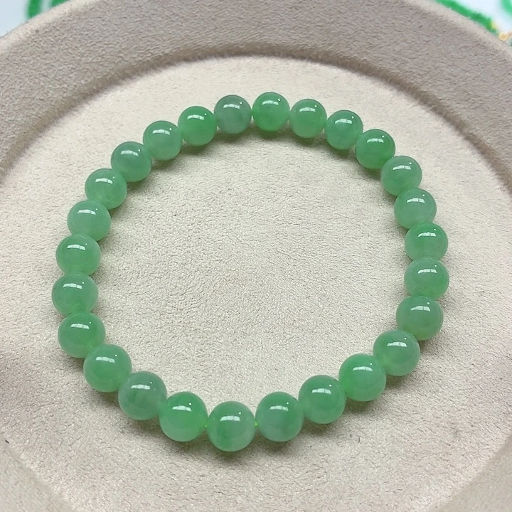 翡翠未镶嵌手链天然缅甸翡翠A货卡7