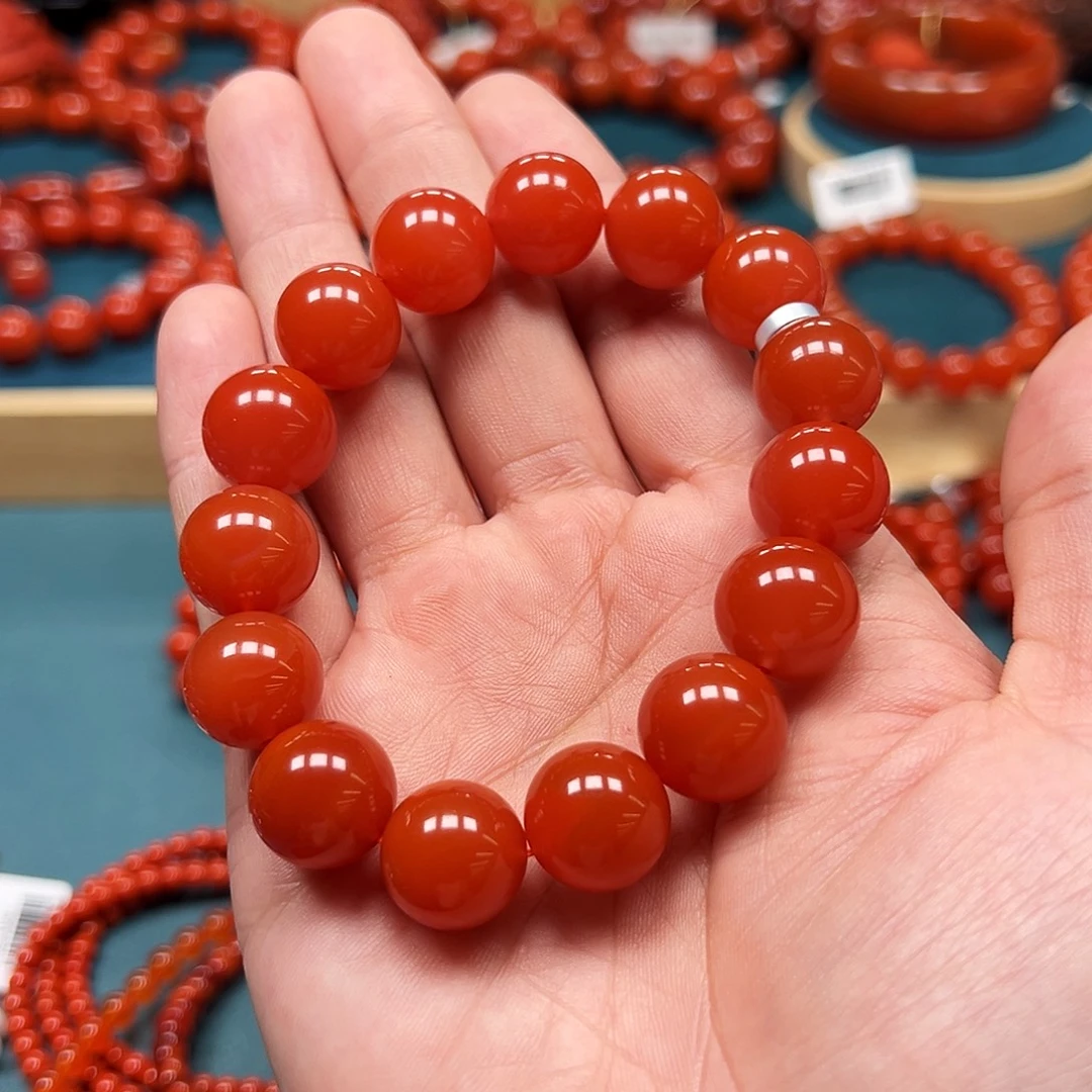 黑***话南红玛瑙未镶嵌手串