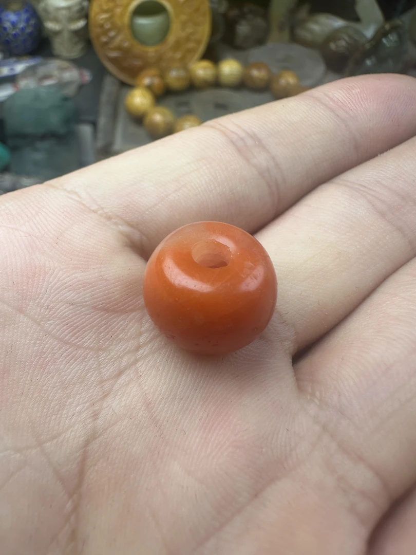 老南红墩子珠支持鉴定假一罚四