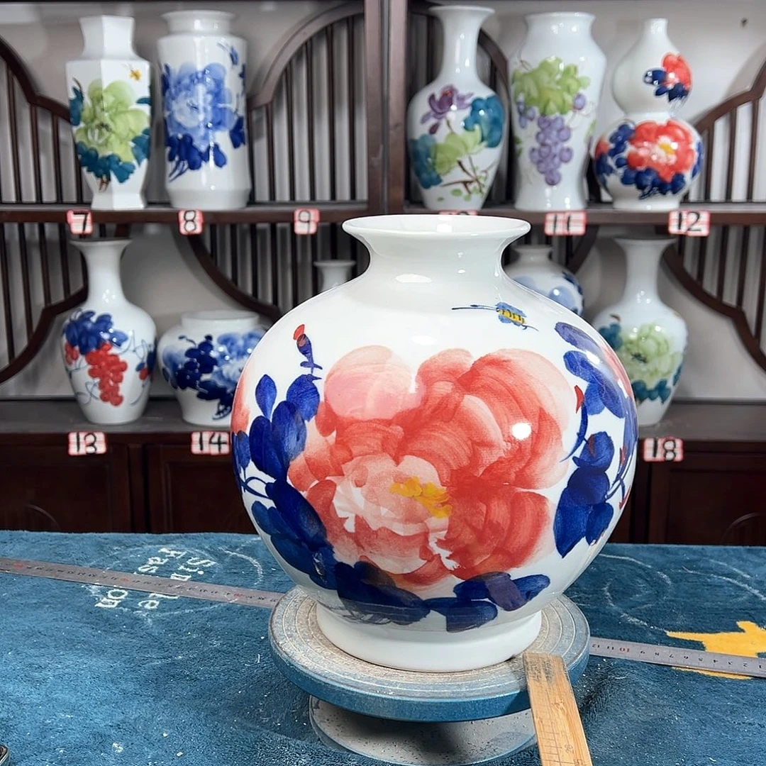 摆件景德镇陶瓷石红牡