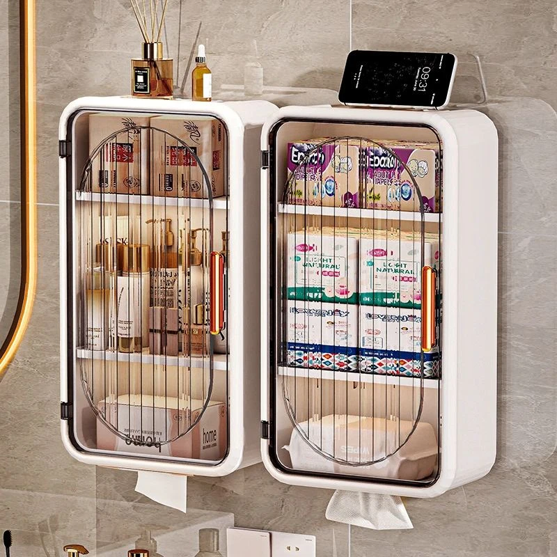 洗脸抽纸姨妈巾置物小壁柜卫生巾收纳盒马桶放防水浴室神器厕纸盒