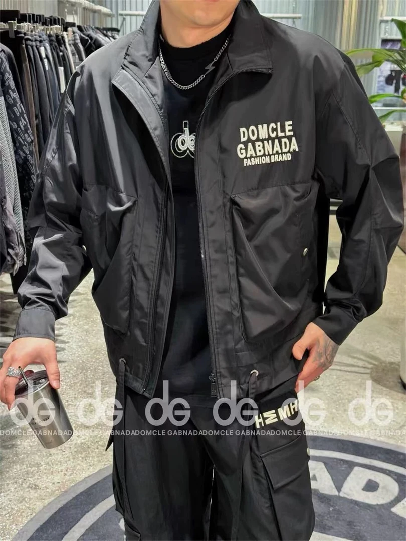 2025立领时尚夹克设计师原创刺绣阔版宽松外套