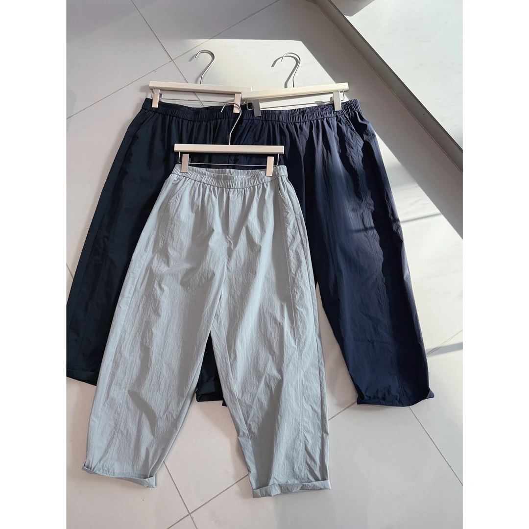 #017【经典升级】透气轻薄弹力百搭速干裤 全松紧腰不挑腿型气球裤