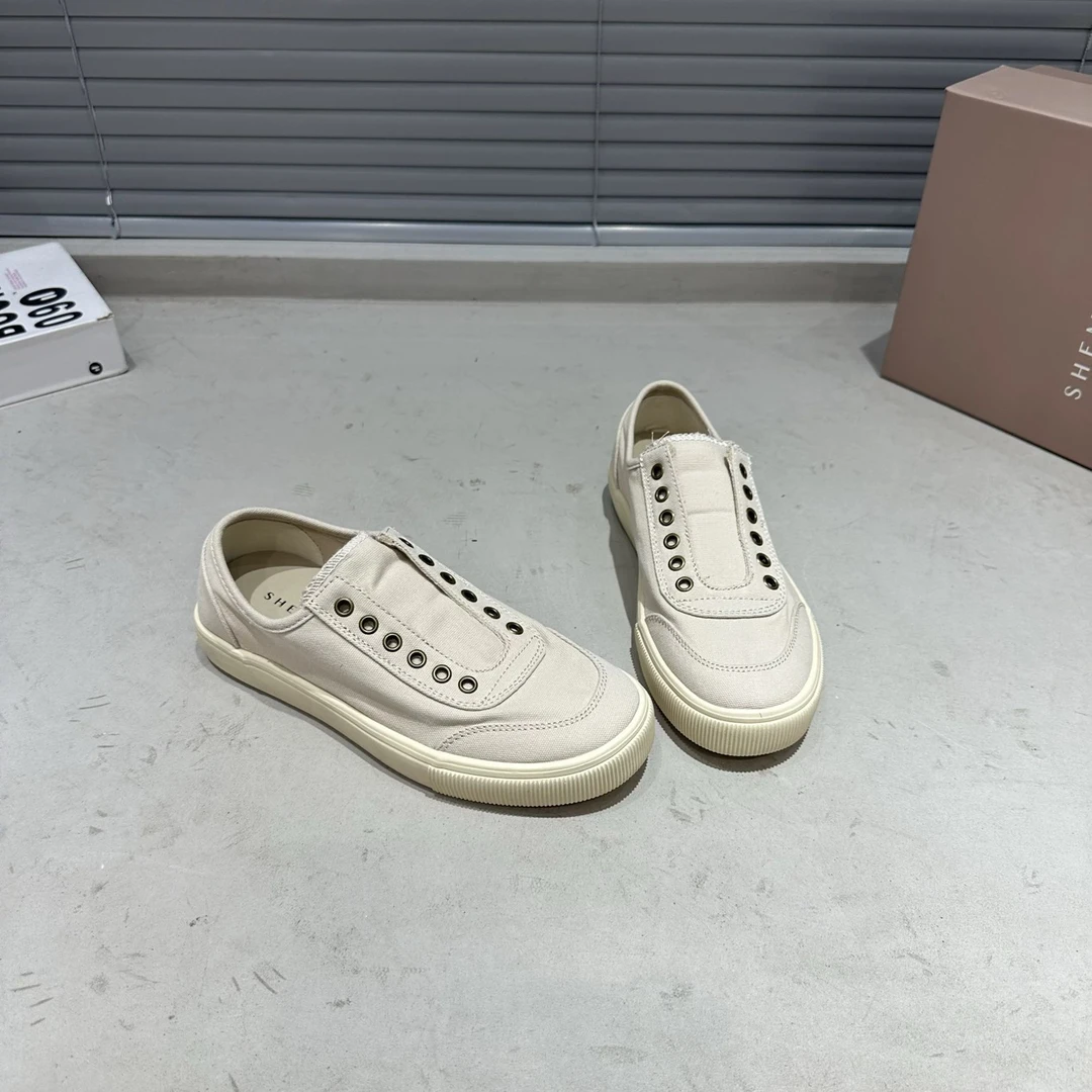 8838-1 时尚一脚蹬春夏新款平底懒人套脚舒适百搭运动休闲帆布鞋