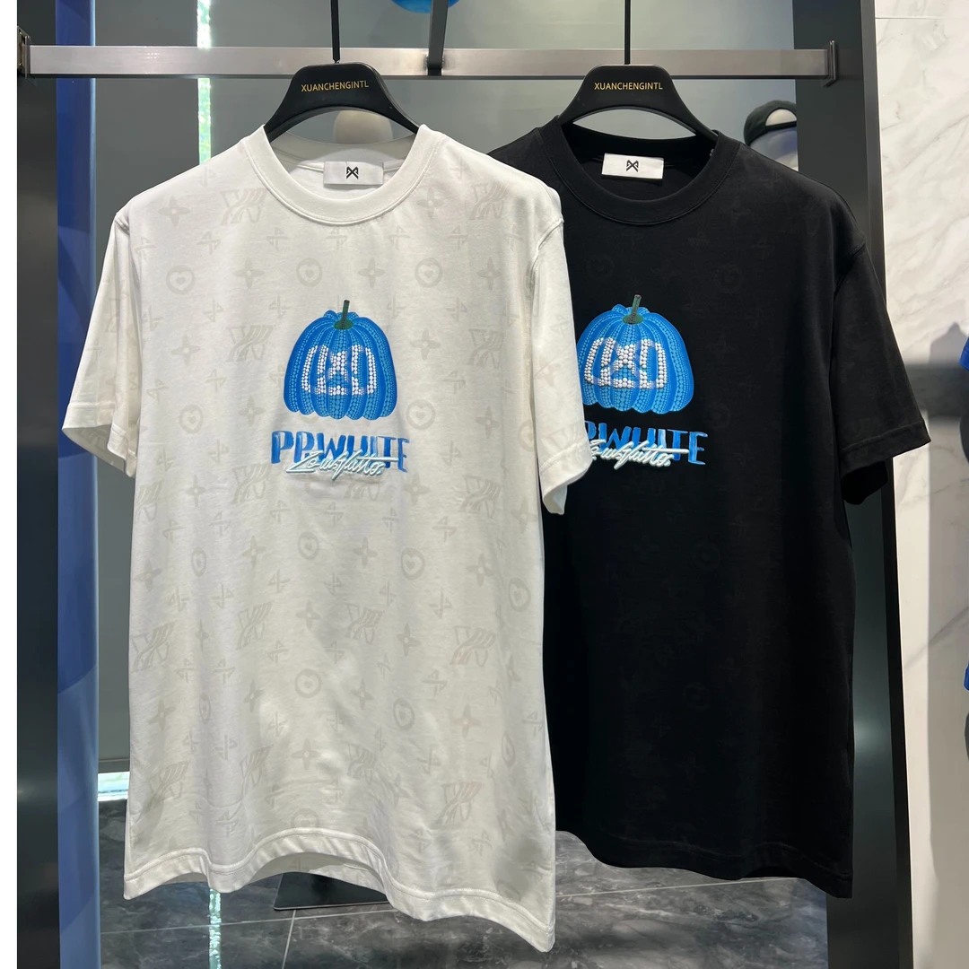 短袖夏季休闲纯棉阔版男士T恤男士男款情侣春夏半袖圆领潮流