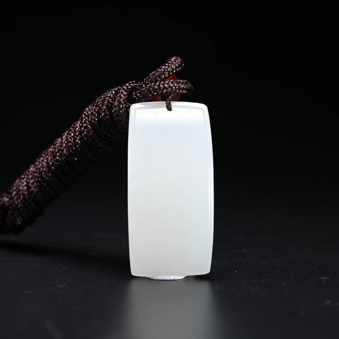 lot4和田玉平安无事牌