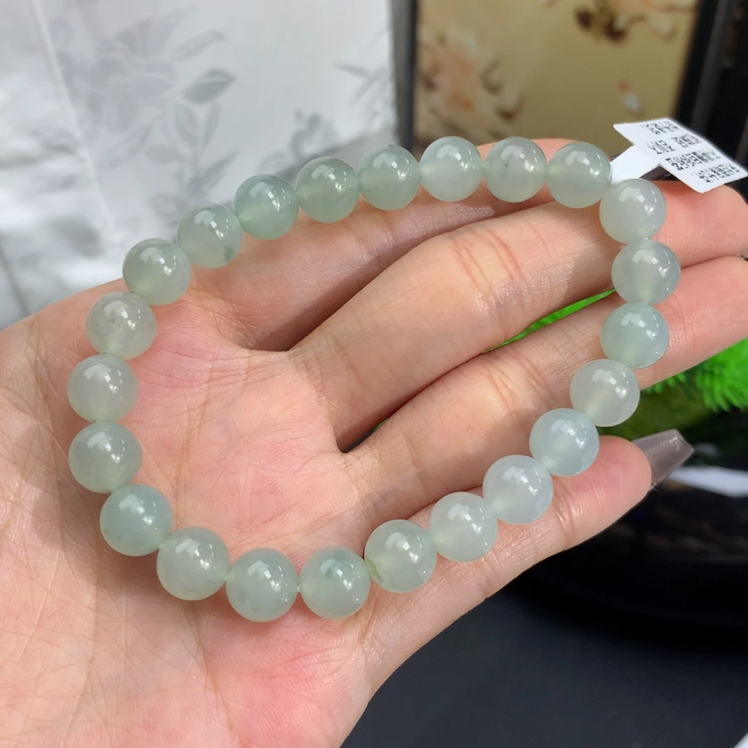 翡翠颈饰未镶嵌卡8.2冰胶晴手串