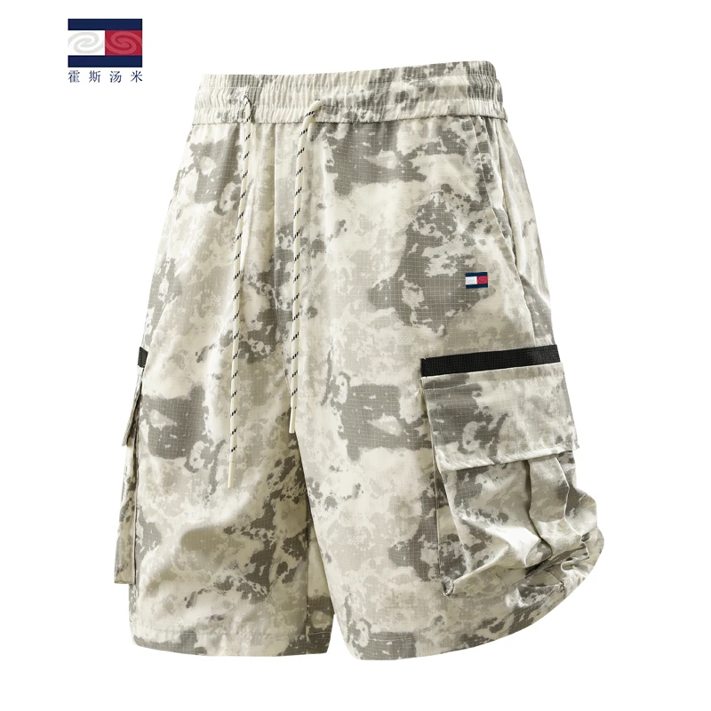 正品霍斯汤米夏季休闲短裤男士运动休闲工装时尚五分裤直筒裤男