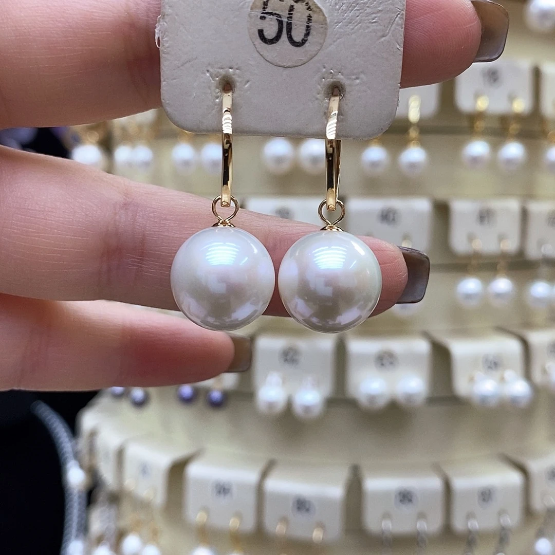 耳饰淡水珍珠18K金镶嵌