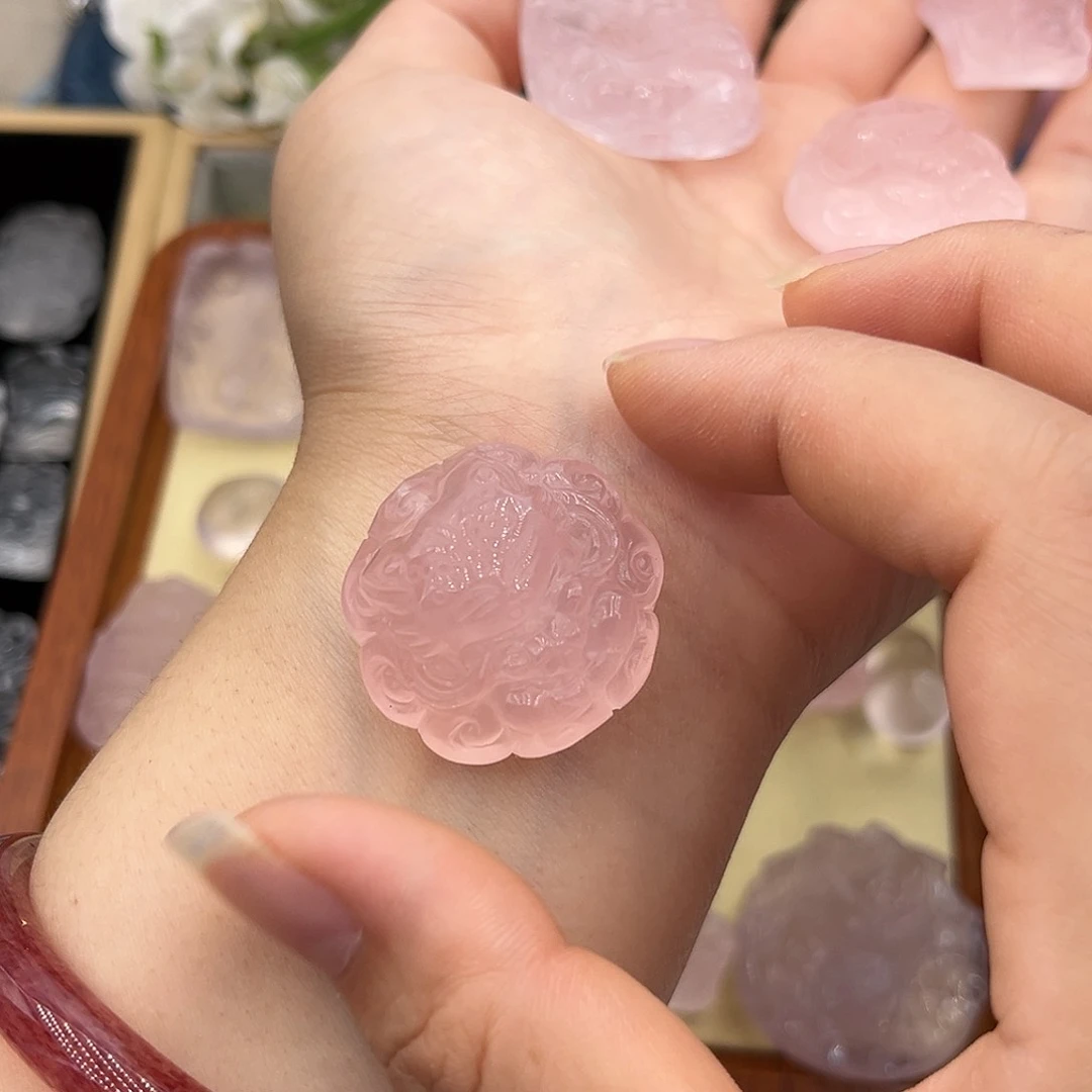 银S925镶嵌颈饰水晶撩*✨粉水九尾14