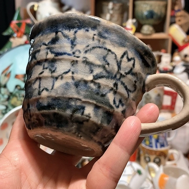 南蛮烧作家器咖啡杯