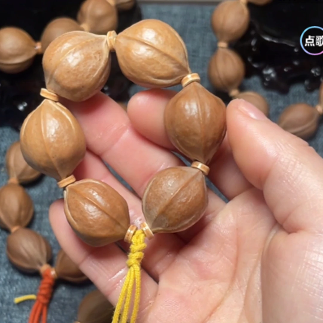 1925梅林铁三花橄榄素核手捻