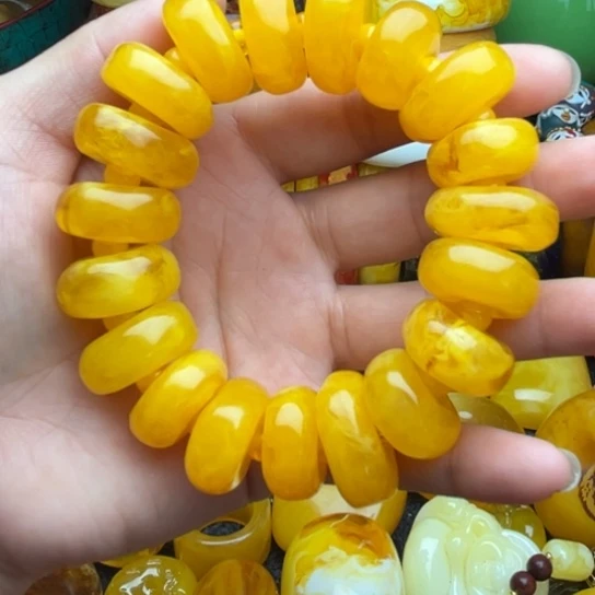 未镶嵌琥珀手链蜜蜡