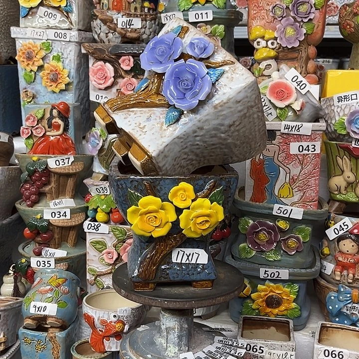 粗陶材质多肉花盆