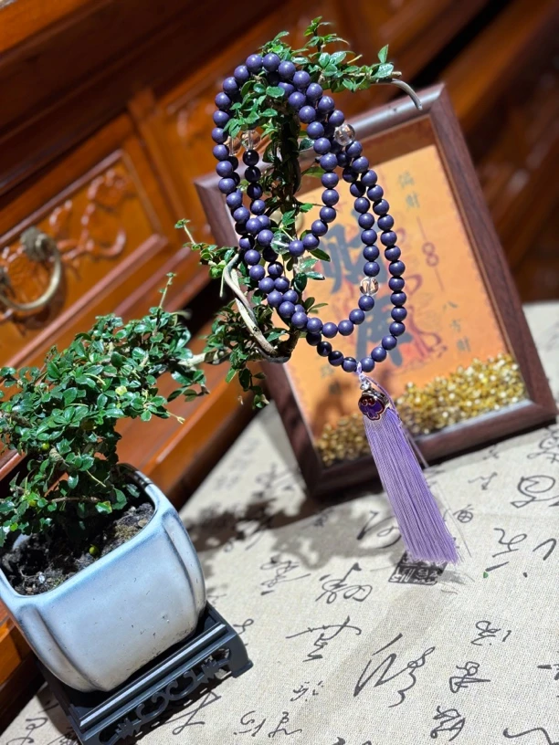 合香珠紫气东来108颗流苏款中药手串店铺