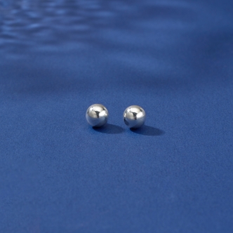 足银银制品 【小北珠宝】足银耳钉【尺寸约6mm+ 】10-P