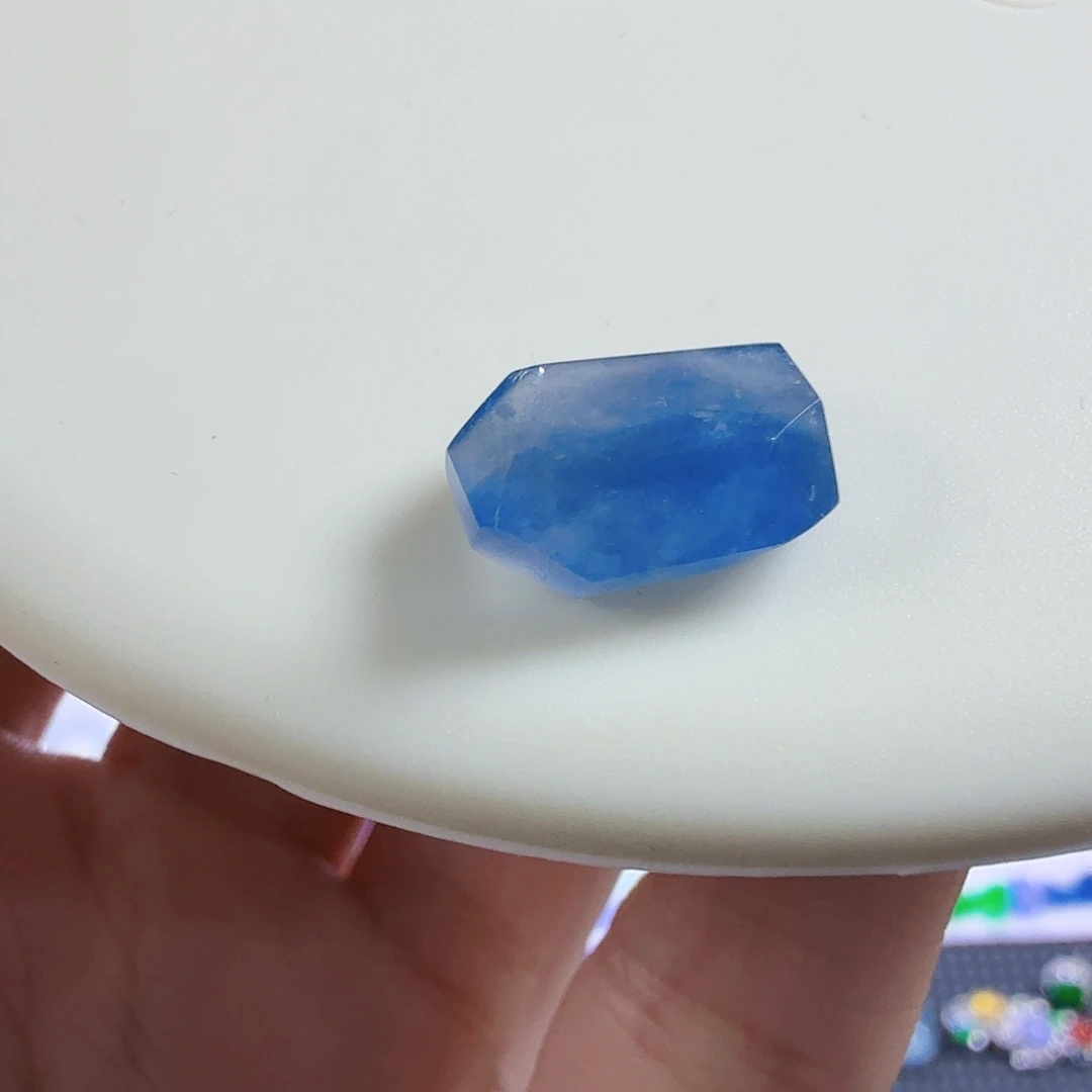 翡翠未镶嵌颈饰玻璃底星空蓝