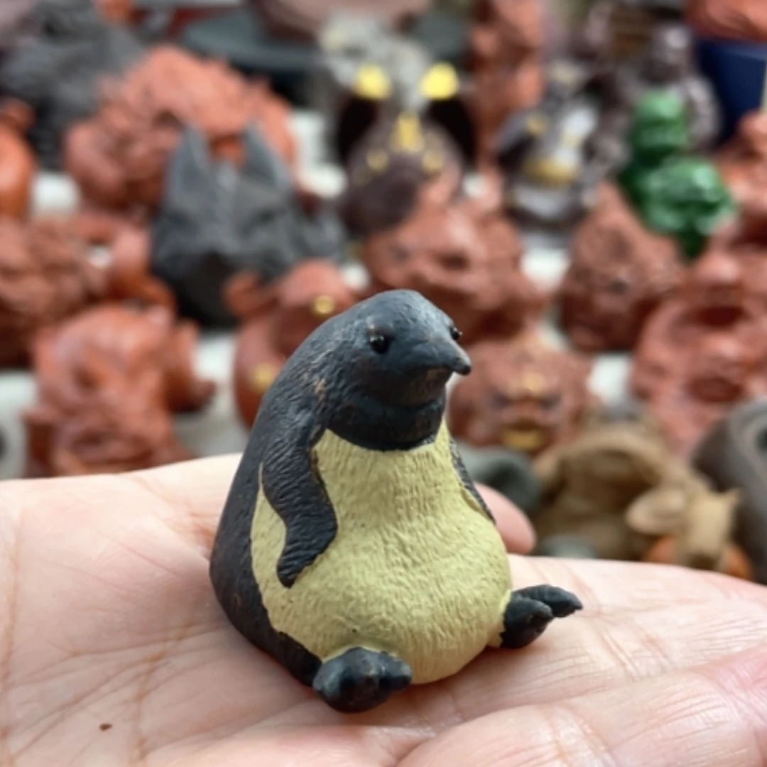 【闪购商品】紫砂茶宠紫砂企鹅