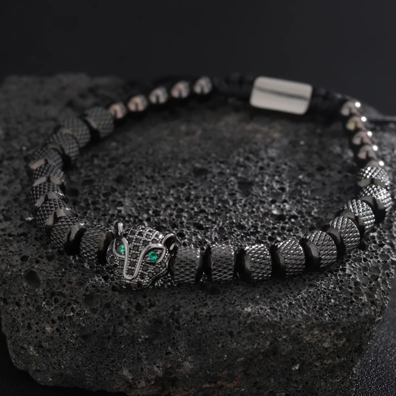 钛钢手链 豹子头手链男女编织可调节高级感百搭小众轻奢手链个性