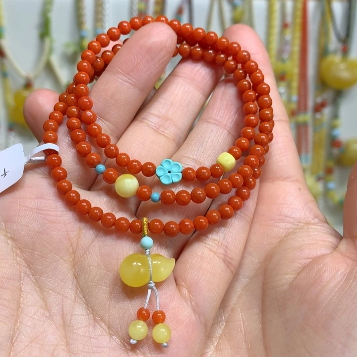 南红玛瑙手链未镶嵌4m m