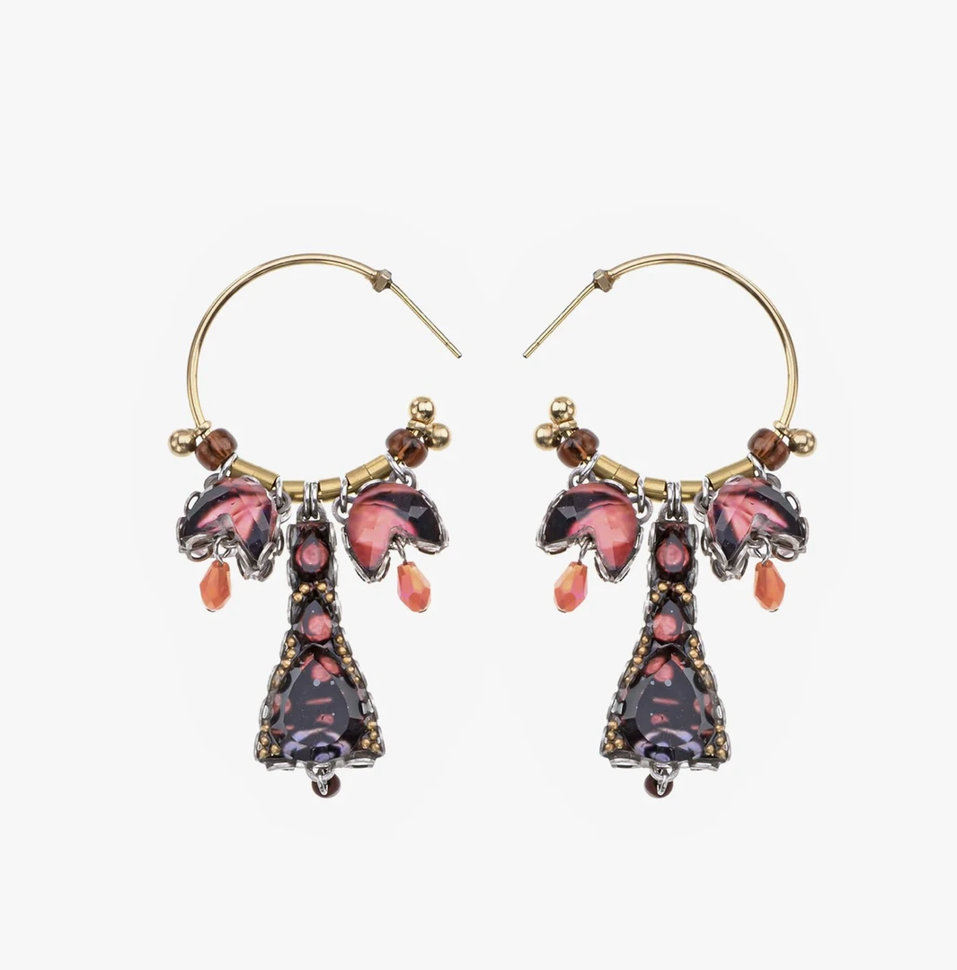 铜合金耳饰 Ayala bar 欧美Radiance系列樱花耳环首饰欧美手工