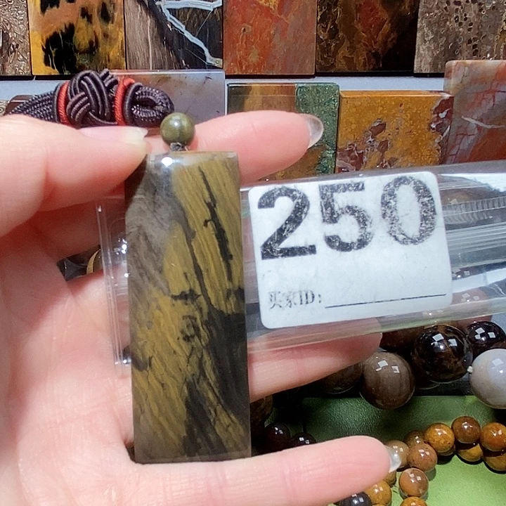 硅化玉未镶嵌天然北票树化玉吊坠