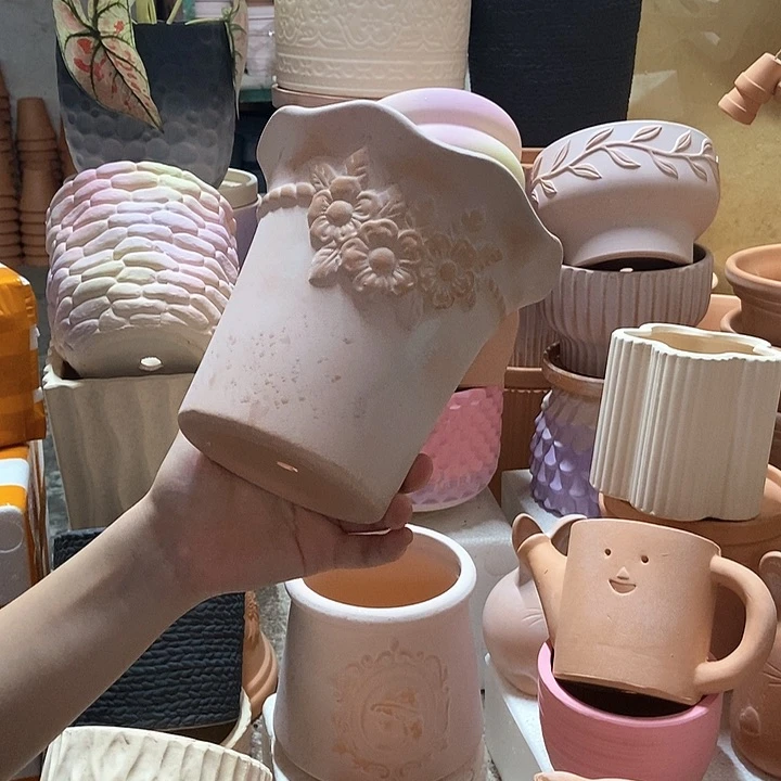 15×14雾化花边花束 粗陶1个