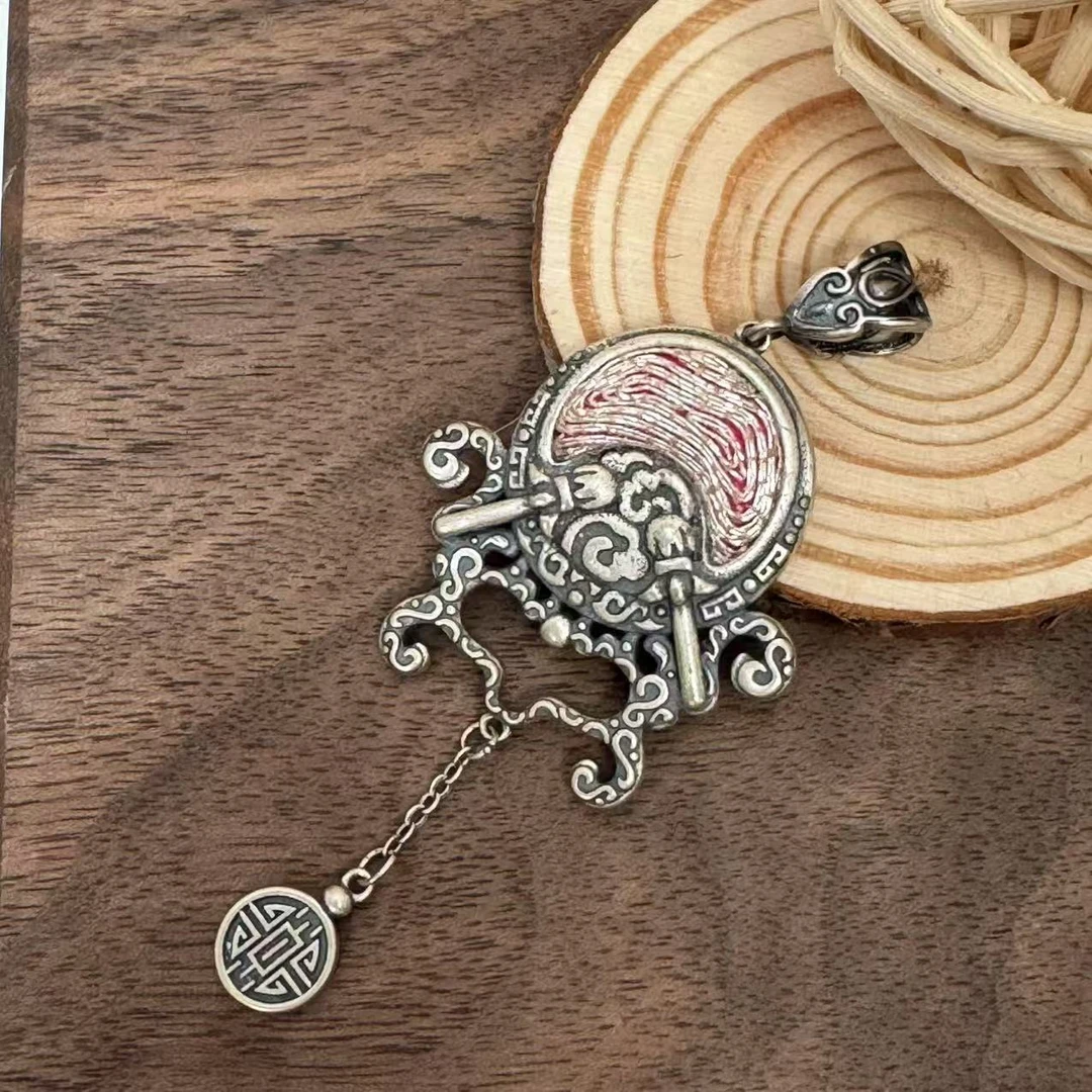 苗鼓吊坠/非遗传承/手工刺绣