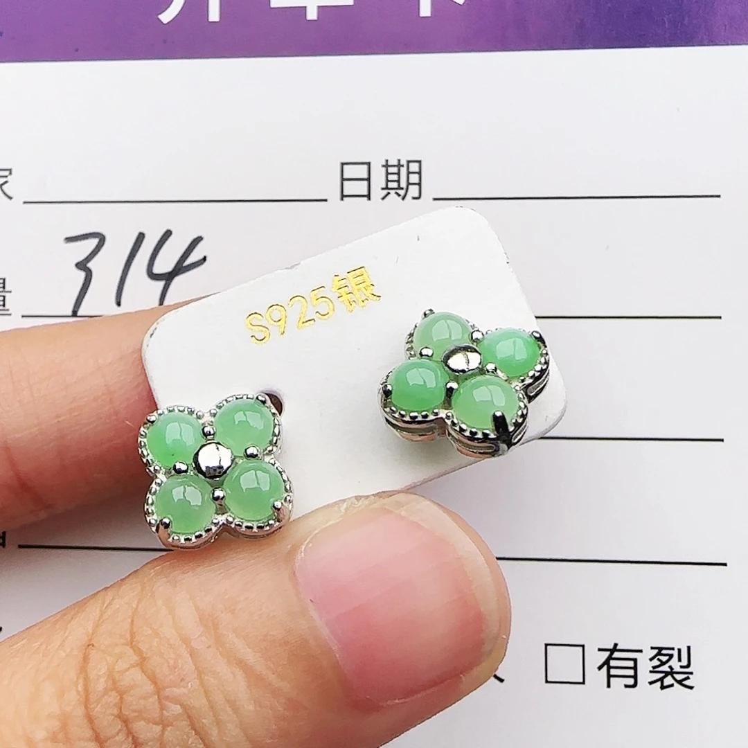 银S925镶嵌戒指翡翠戒指