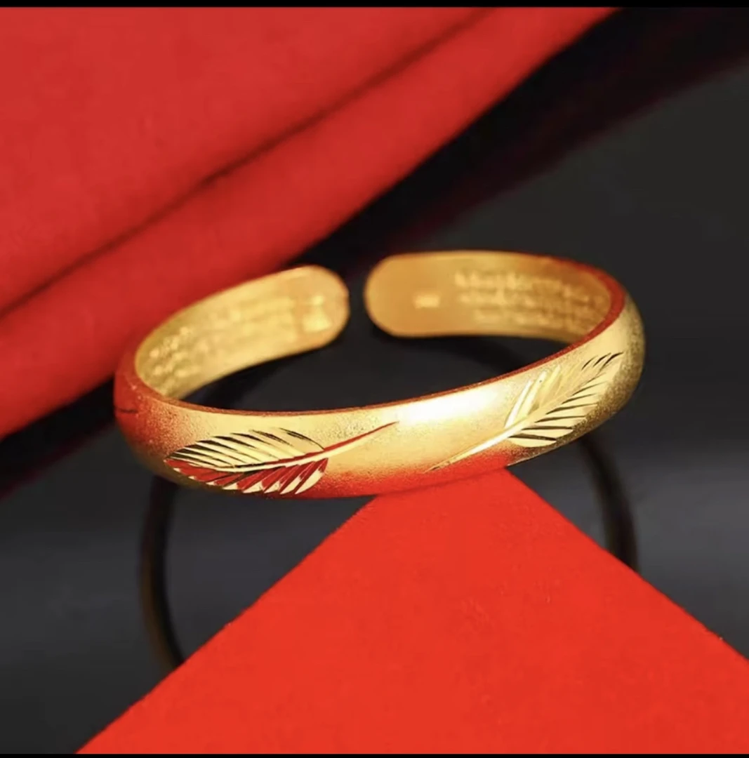 铜合金手镯 一叶暴富手镯洋气百搭时尚大方