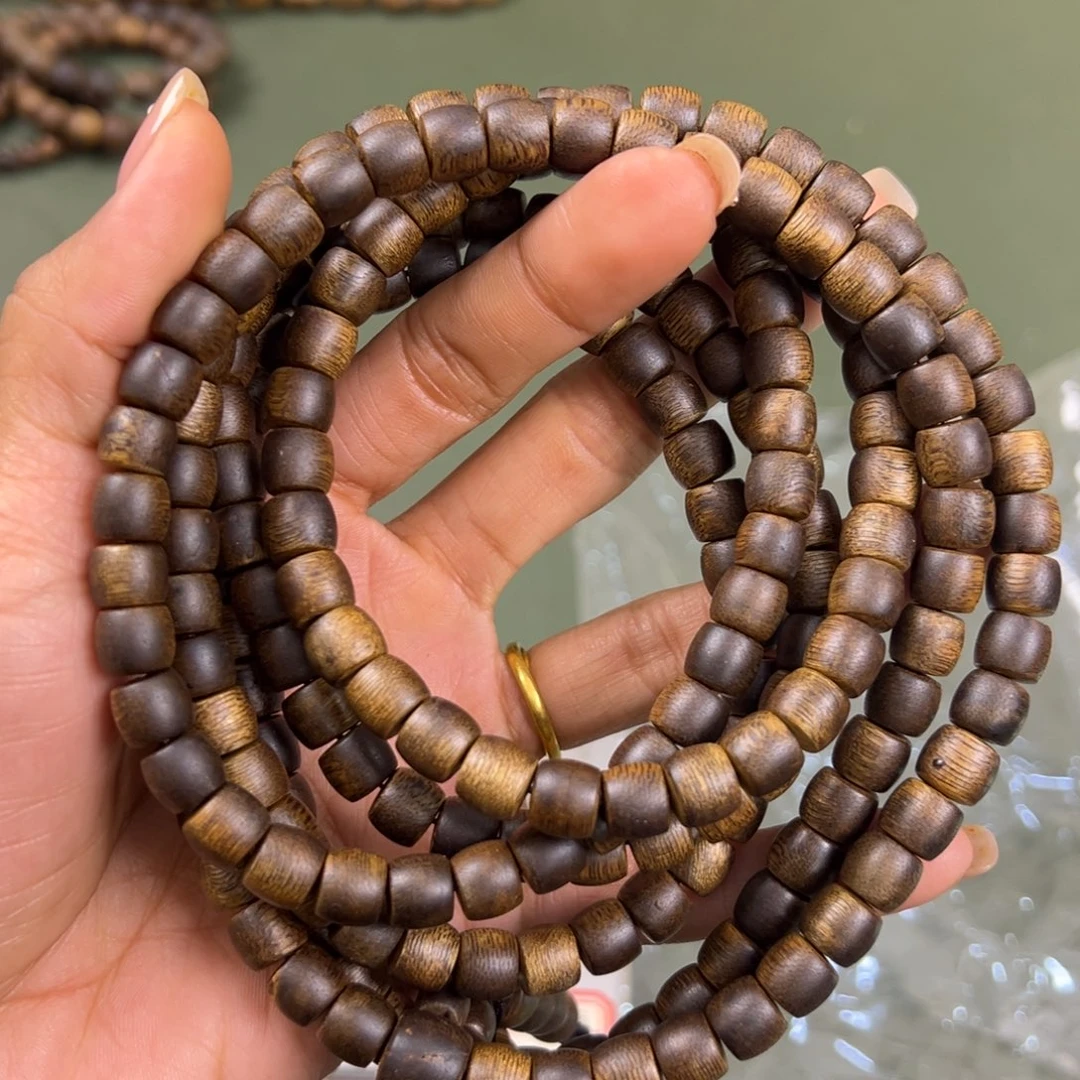 沉香手串陆河鼓珠卡8/28g+多圈多样性发一