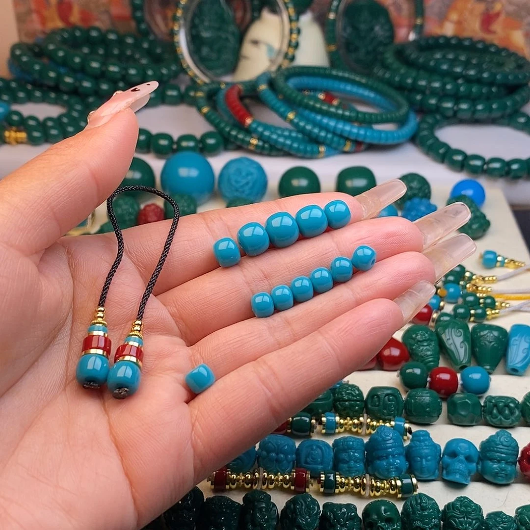 颈饰琉璃?**7蓝色老型顶卡78987五连腰卡6六颗弟子卡7