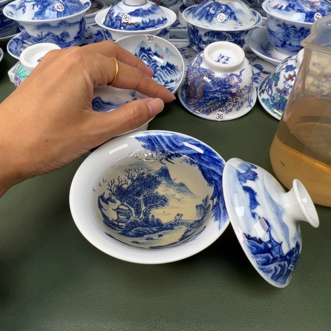 陶瓷景德镇纯手工纯手绘茶具木木68