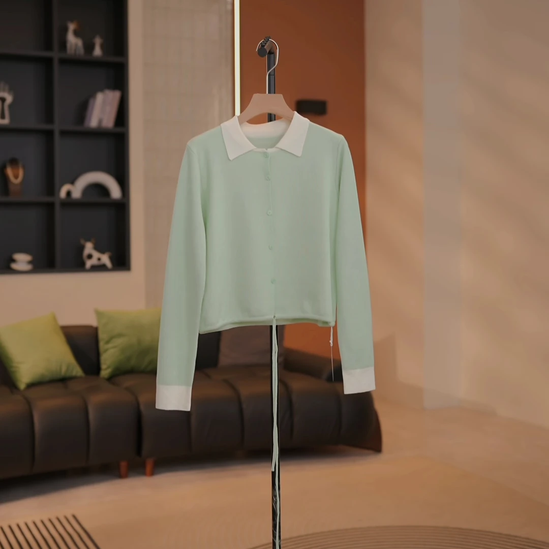 Caltivrou气质温柔休闲假两件抽绳上衣-Y14896