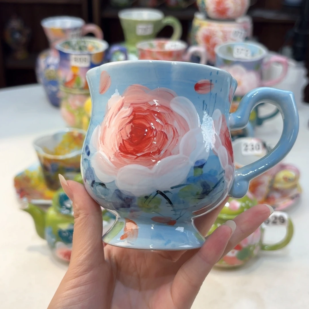 景德镇手绘高温釉下彩陶瓷茶具