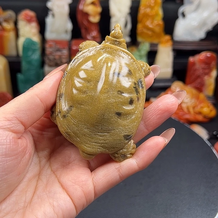 寿山石花坑石摆件