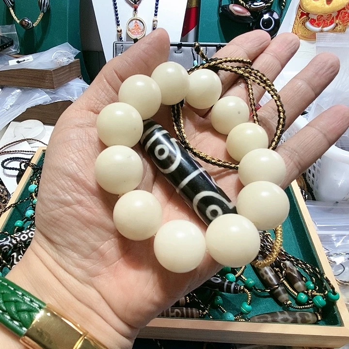 白玉菩提手串109号男女同款