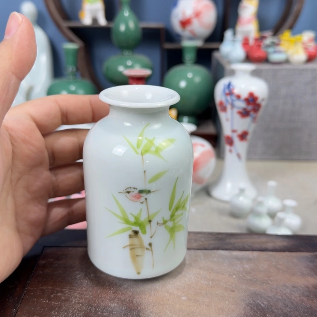 陶瓷手工小花器摆件
