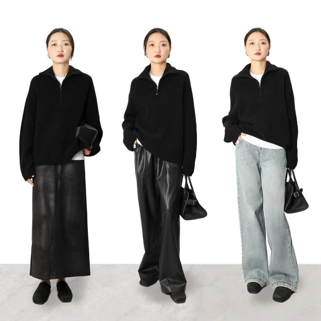 DYY【341-400】柔软针织舒适休闲简约打底衫女上衣