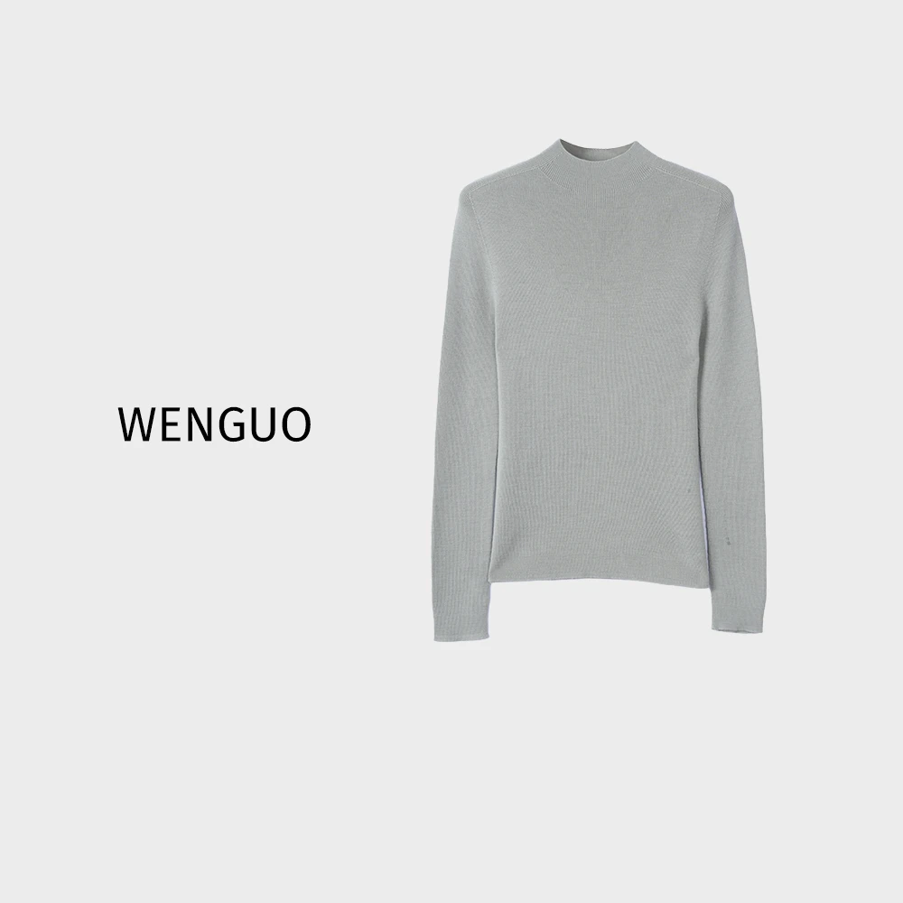 【北海道】针织羊毛套头衫秋冬百搭简约半高领中领女士