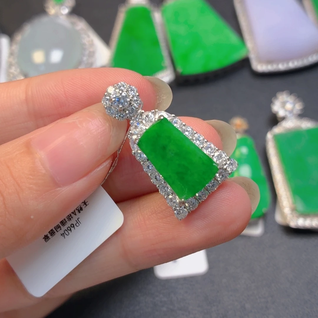 翡翠银S925镶嵌颈饰