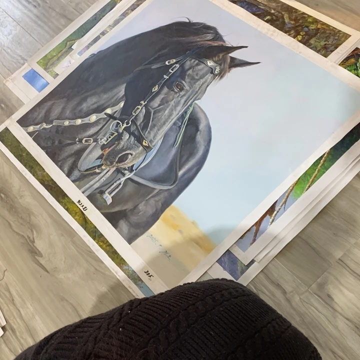 青***湫油画手绘油画作品9283