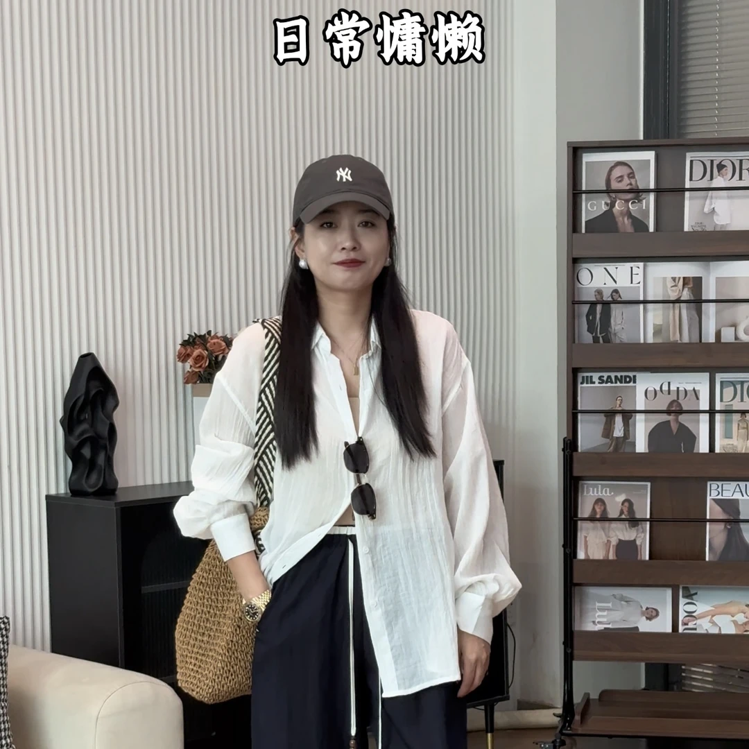 【赵老板】法式慵懒棉麻春夏宽松衬衫