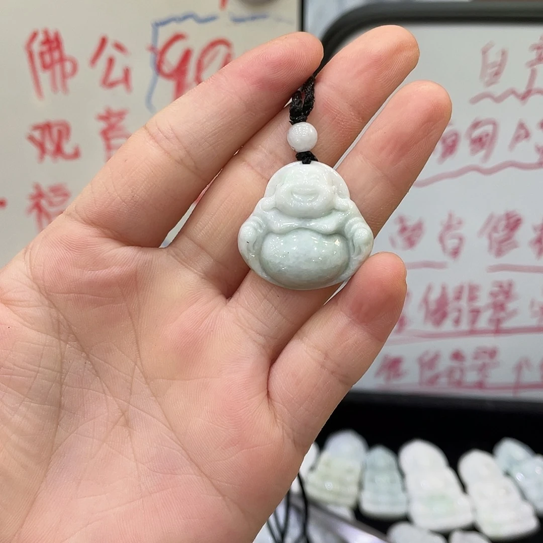 翡翠未镶嵌吊坠(赠链)翡翠佛公挂件